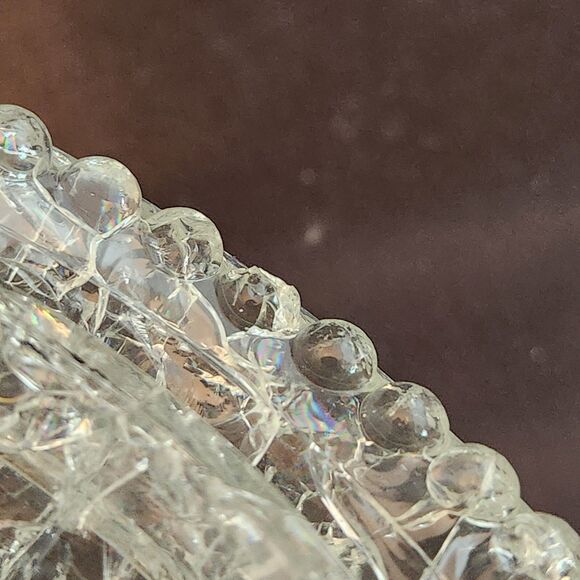 VTG Clear Crackle Glass Insulator Hemingray Electrical Intensive Iridescent 4” - Picture 7 of 8